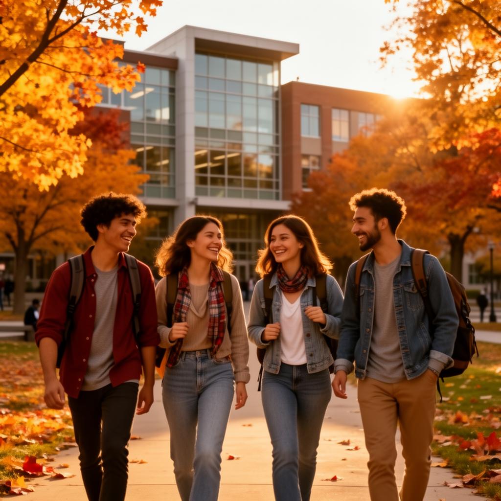 Students on campus
